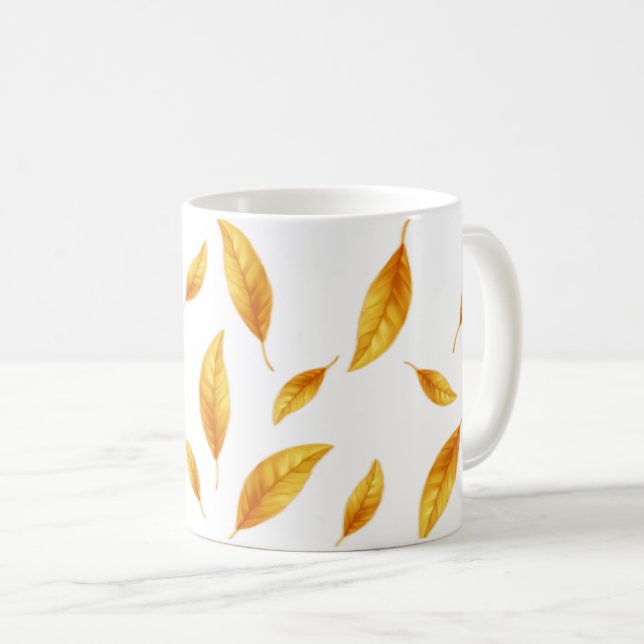 Leafy Serenity Ceramic Mug” Coffee Mug (Front Right)