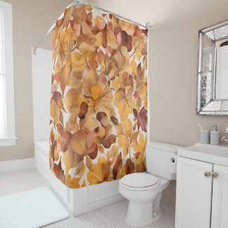 Leafy Shades Of Color Pattern Design Shower Curtain