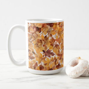 Leafy Shades Of Colour Pattern Design Coffee Mug