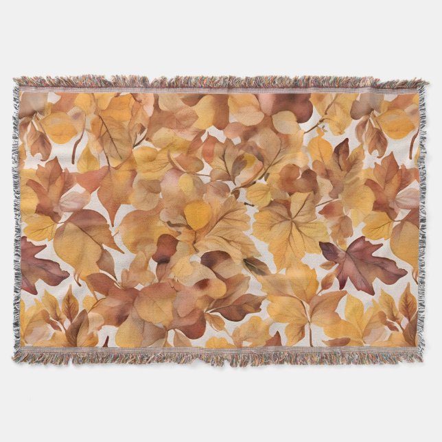 Leafy Shades Of Colour Pattern Design  Throw Blanket (Front)