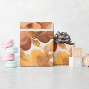 Leafy Shades Of Colour Pattern Design Wrapping Paper