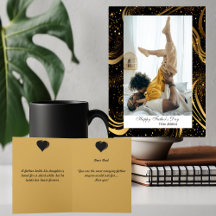 Leafy Swirls Modern Script Happy Fathers Day Photo