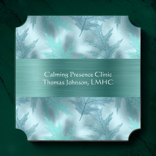 Leafy Teal Mental Health Counsellor   Psychologist Paper Coaster