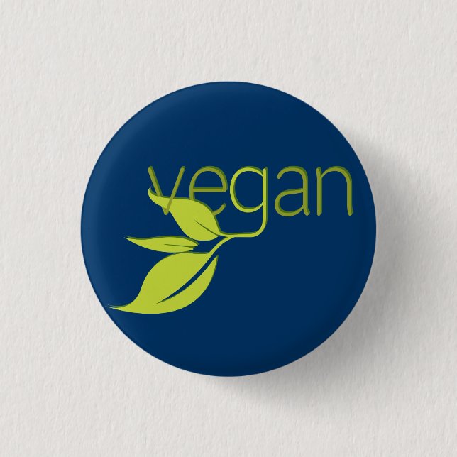 Leafy Vegan 3 Cm Round Badge (Front)