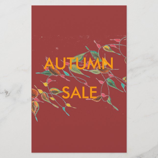 Leafy Vine Autumn Sale Flyer (Front)