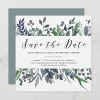 Leafy Watercolor | Wedding Save the Date