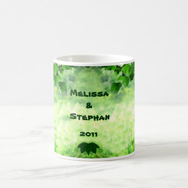 Leafy Wedding Coffee Mug (Center)