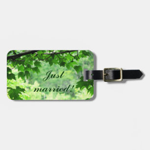 Leafy Wedding Luggage Tag