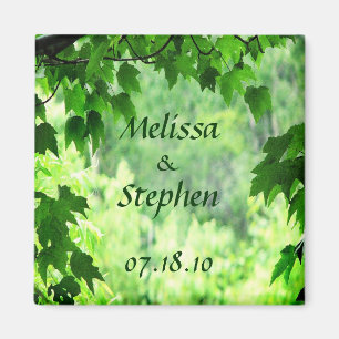 Leafy Wedding Save the Date Magnet