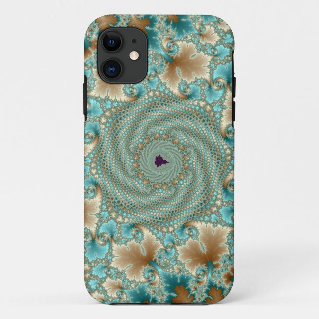 Leafy Whorls Fractal Case-Mate iPhone Case (Back)