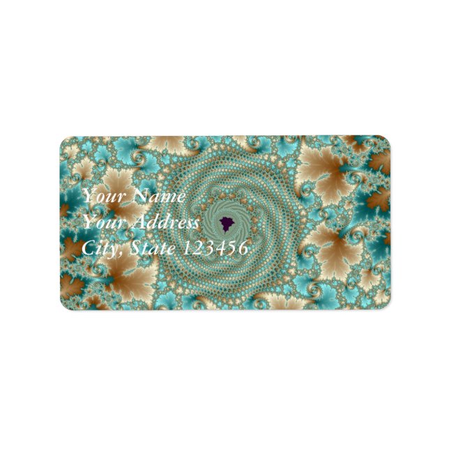 Leafy Whorls Fractal Label (Front)