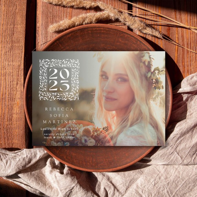 Leafy Year Photo Graduation Announcement (Creator Uploaded)