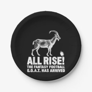 League Champion Fantasy Football Goat Gift Paper Plate