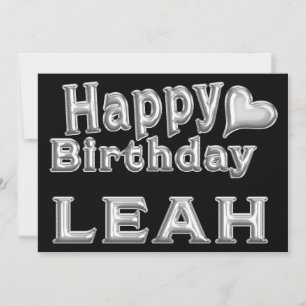 Leah Happy Birthday Map with heart Card