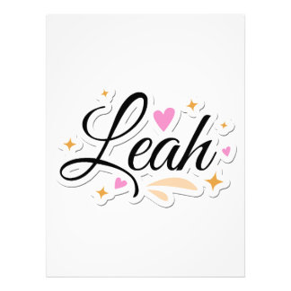 Leah name cute design photo print