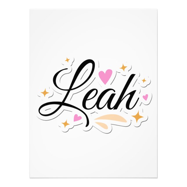 Leah name cute design photo print (Front)