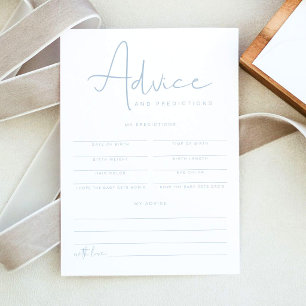 LEAH Vibrant Blue Baby Advice and Predictions Card
