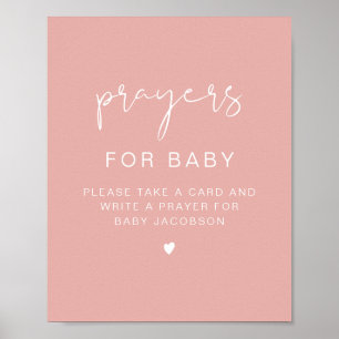 LEAH Vibrant Pastel Baby Shower Prayers for Baby Poster