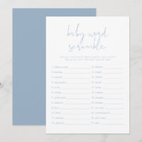 LEAH Vibrant Pastel Blue Baby Word Scramble Game