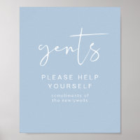 LEAH Vibrant Pastel Blue Gents Bathroom Toiletry 