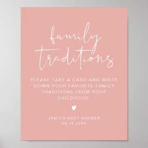 LEAH Vibrant Pastel Family Traditions Baby Shower Poster