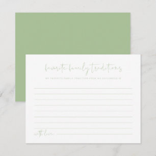LEAH Vibrant Pastel Green Spring Family Traditions Enclosure Card
