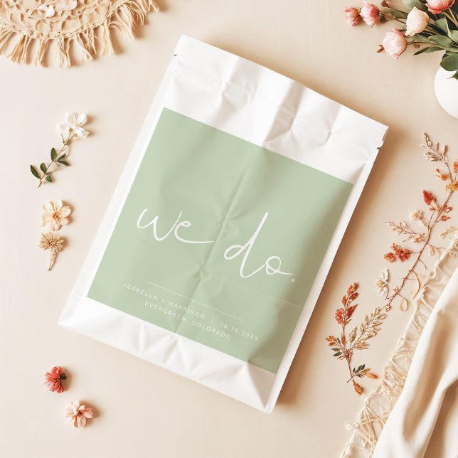 LEAH Vibrant Pastel Green Spring We Do Wedding  Favour Bags (Creator Uploaded)