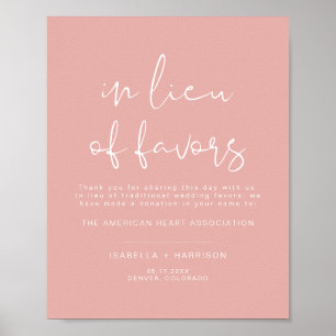 LEAH Vibrant Pastel In Lieu of Favours Wedding Sig Poster