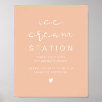 LEAH Vibrant Pastel Orange Cute Ice Cream Station