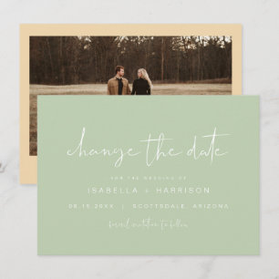 LEAH Vibrant Pastel Spring Photo Change the Date Invitation