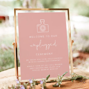 LEAH Vibrant Pastel Unplugged Ceremony Wedding  Poster