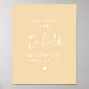 LEAH Vibrant To Have & To Hold Wedding Blanket Poster