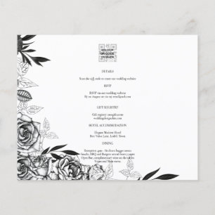 LeahG Black White Roses Photo Overlay Wedding
