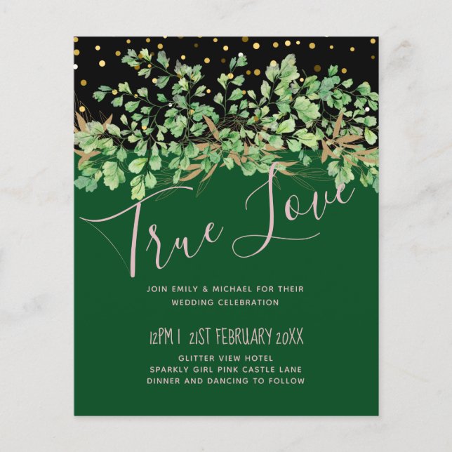 LeahG Budget GREENERY Leaves Wedding (Front)