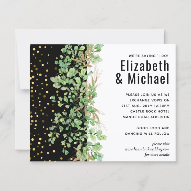 LeahG Budget GREENERY Leaves Wedding (Front)