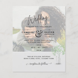 LeahG BUDGET Gypsophila PHOTO OVERLAY Wedding Flyer