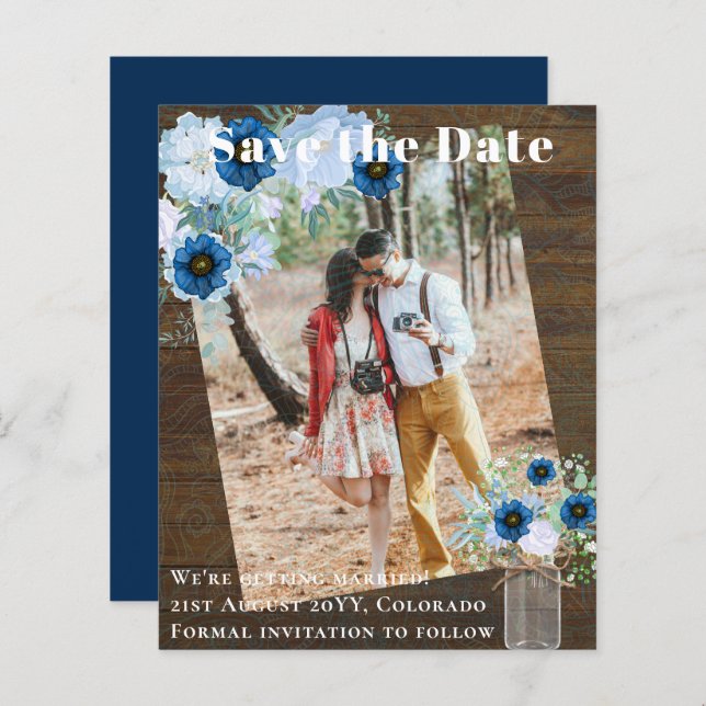 LeahG BUDGET PHOTO Save the Dates Teamplates (Front/Back)