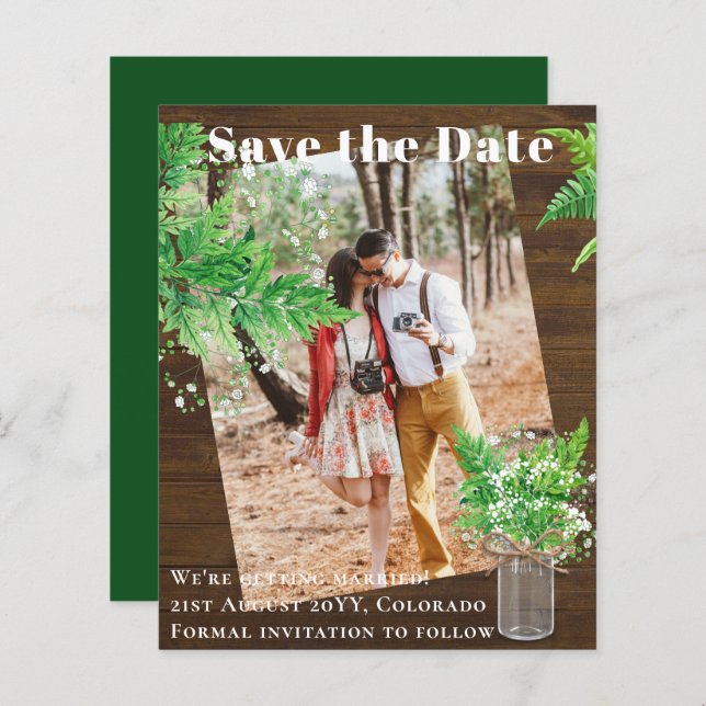 LeahG BUDGET PHOTO Save the Dates Templates (Front/Back)