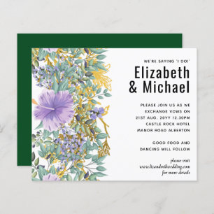 LeahG Budget Purple Floral Gold Wedding