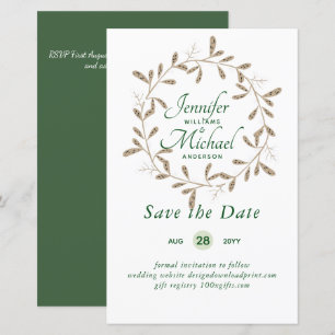 LeahG BUDGET Save Dates Modern Wreath Colours