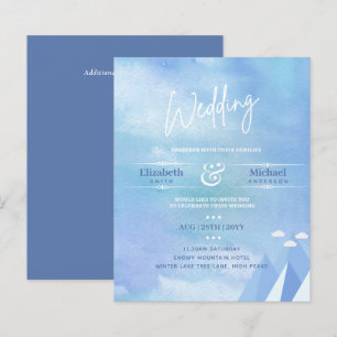 LeahG BUDGET Snowy Mountain Wedding Invite