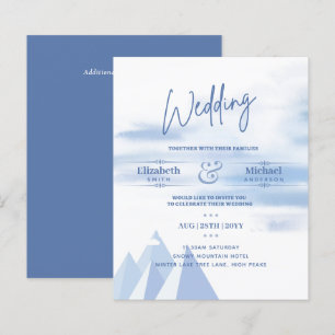 LeahG BUDGET Snowy Mountain Wedding Invite