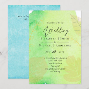 LeahG Budget Wedding Watercolor Teal Green Blue