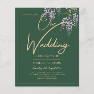 LeahG Green Purple WISTERIA Wedding INVITE
