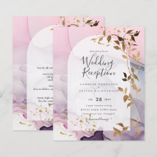 LeahG Ink Ombre Purple Pink Pink Gold Wedding