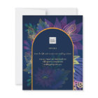 LeahG Navy Purple Gold JEWEL TONES Wedding INVITE