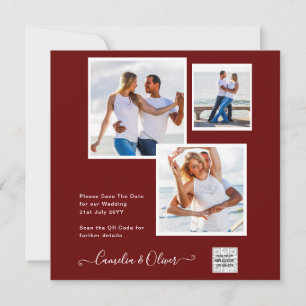 Leahg PHOTO WEDDING INVITE Save The Date Thank You