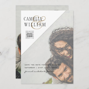 LeahG PHOTO WEDDING QR CODE RSVP SAVE DATE INVITE