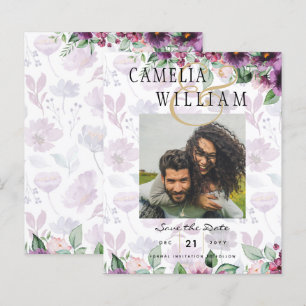 LeahG Plum Purple Berry Floral Wedding Fall Winter