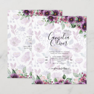LeahG Plum Purple Berry Floral Wedding Fall Winter